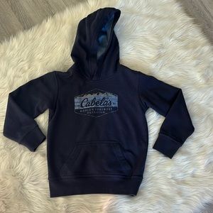 Cabelas 4t Navy Blue Hooded Sweatshirt
